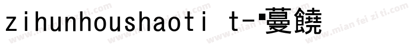 zihunhoushaoti t字体转换